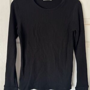 Active Basics Black ribbed Long Sleeve Top